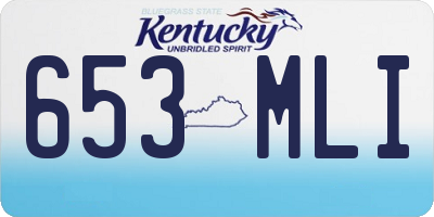 KY license plate 653MLI