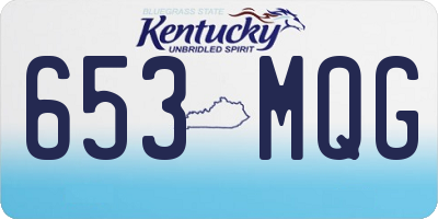 KY license plate 653MQG
