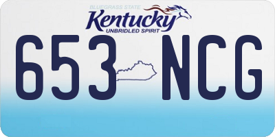 KY license plate 653NCG