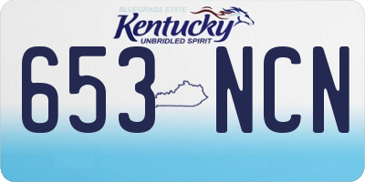 KY license plate 653NCN