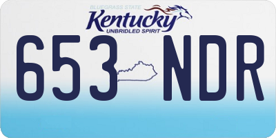 KY license plate 653NDR