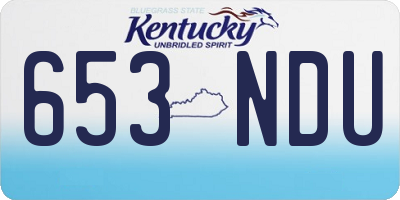 KY license plate 653NDU