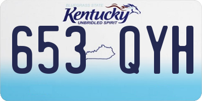 KY license plate 653QYH