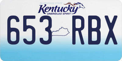KY license plate 653RBX