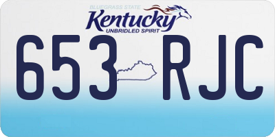 KY license plate 653RJC