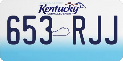KY license plate 653RJJ