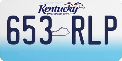 KY license plate 653RLP