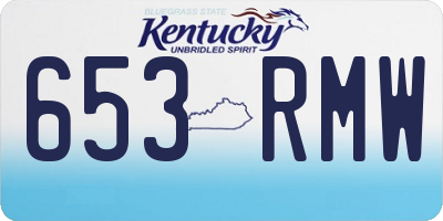 KY license plate 653RMW