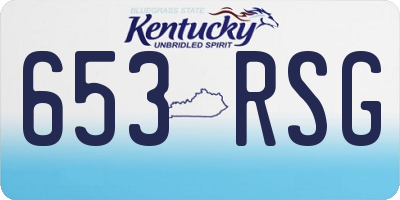 KY license plate 653RSG
