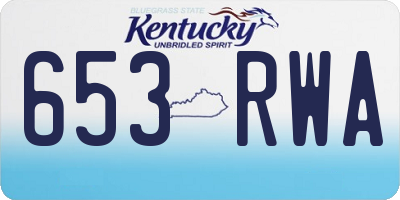 KY license plate 653RWA