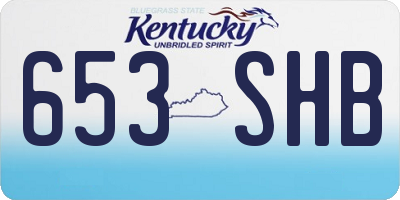 KY license plate 653SHB