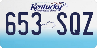 KY license plate 653SQZ