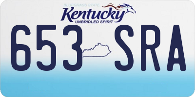 KY license plate 653SRA