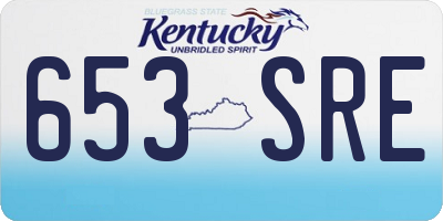 KY license plate 653SRE
