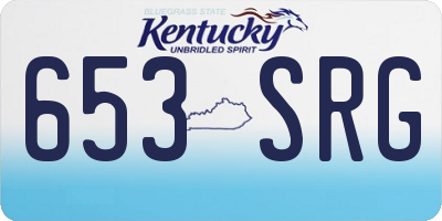 KY license plate 653SRG