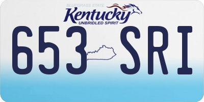 KY license plate 653SRI