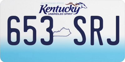 KY license plate 653SRJ