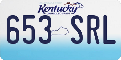 KY license plate 653SRL