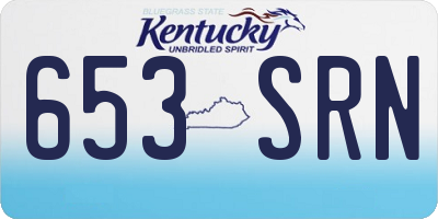 KY license plate 653SRN