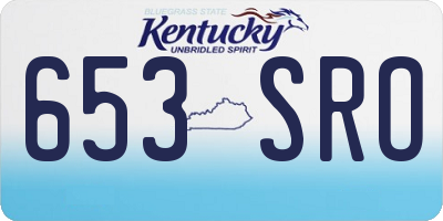 KY license plate 653SRO