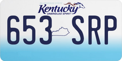 KY license plate 653SRP