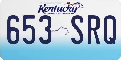 KY license plate 653SRQ