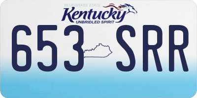 KY license plate 653SRR