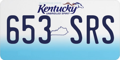 KY license plate 653SRS