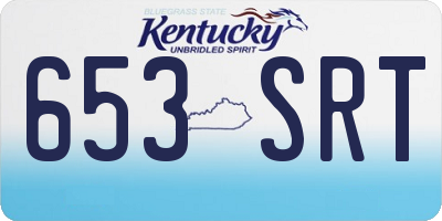 KY license plate 653SRT