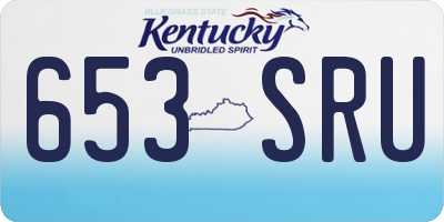 KY license plate 653SRU