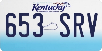 KY license plate 653SRV