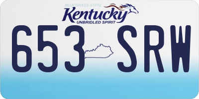 KY license plate 653SRW