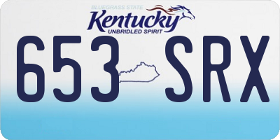 KY license plate 653SRX