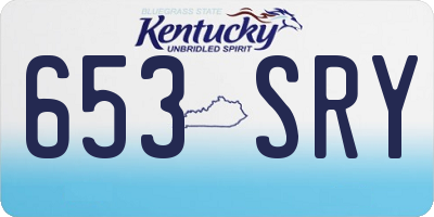 KY license plate 653SRY