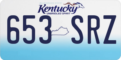 KY license plate 653SRZ