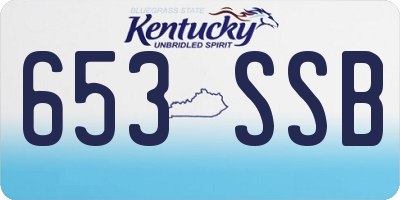 KY license plate 653SSB