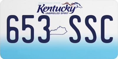 KY license plate 653SSC