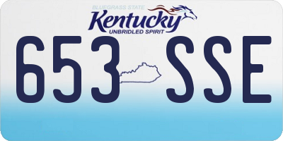 KY license plate 653SSE