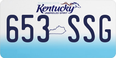KY license plate 653SSG