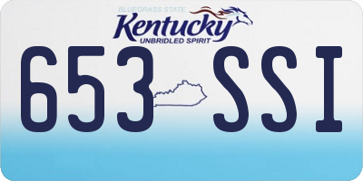 KY license plate 653SSI
