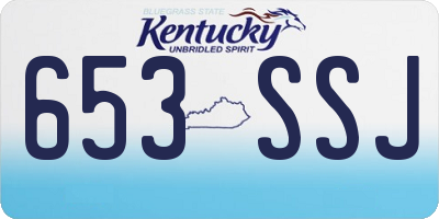 KY license plate 653SSJ