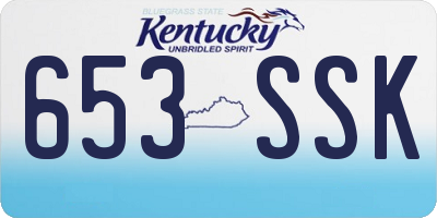 KY license plate 653SSK