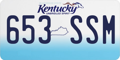 KY license plate 653SSM