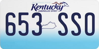 KY license plate 653SSO