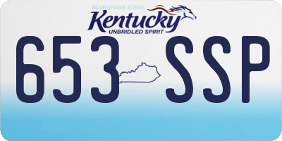 KY license plate 653SSP