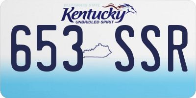 KY license plate 653SSR