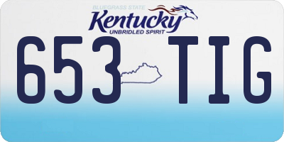 KY license plate 653TIG