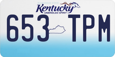 KY license plate 653TPM