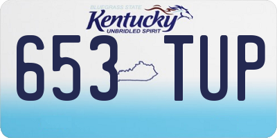 KY license plate 653TUP