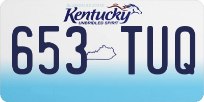KY license plate 653TUQ